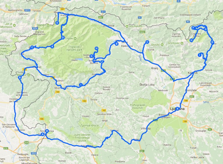 Ruta per Eslovènia